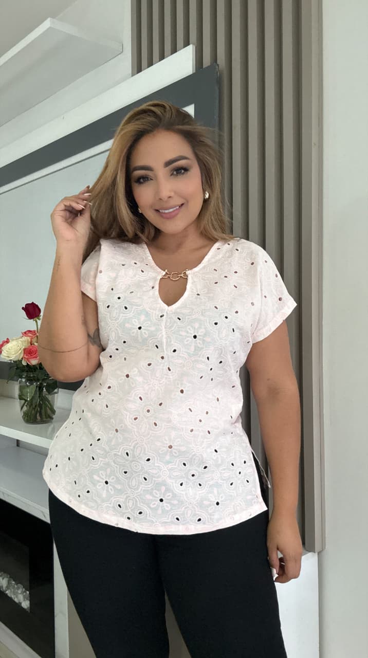BLUSA PLUS DAMA OJALILLO