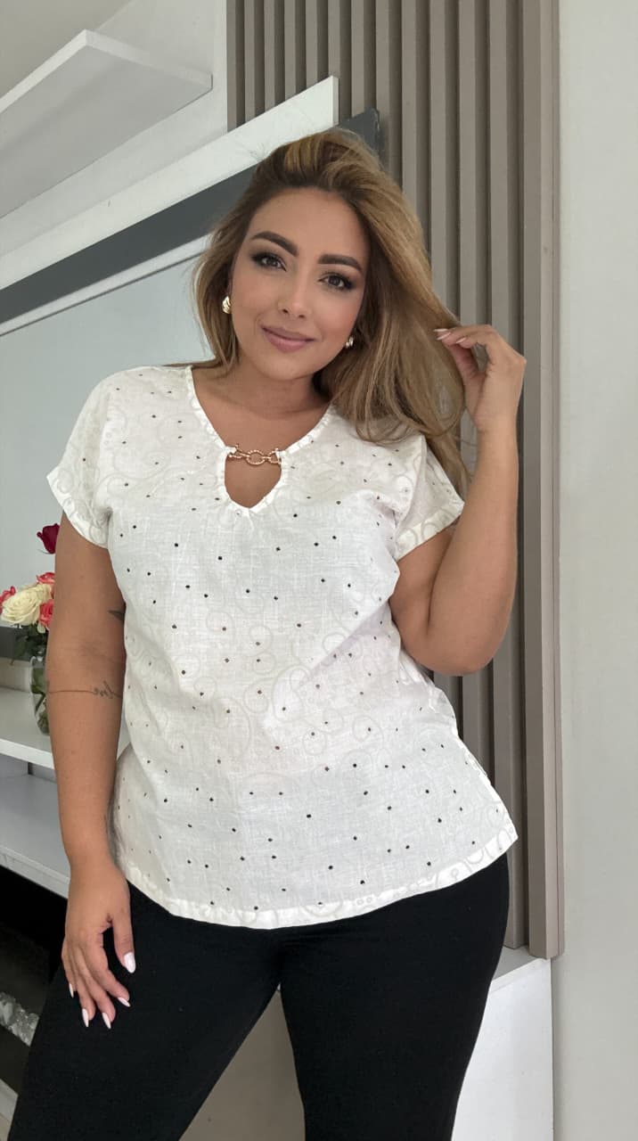 BLUSA PLUS DAMA OJALILLO