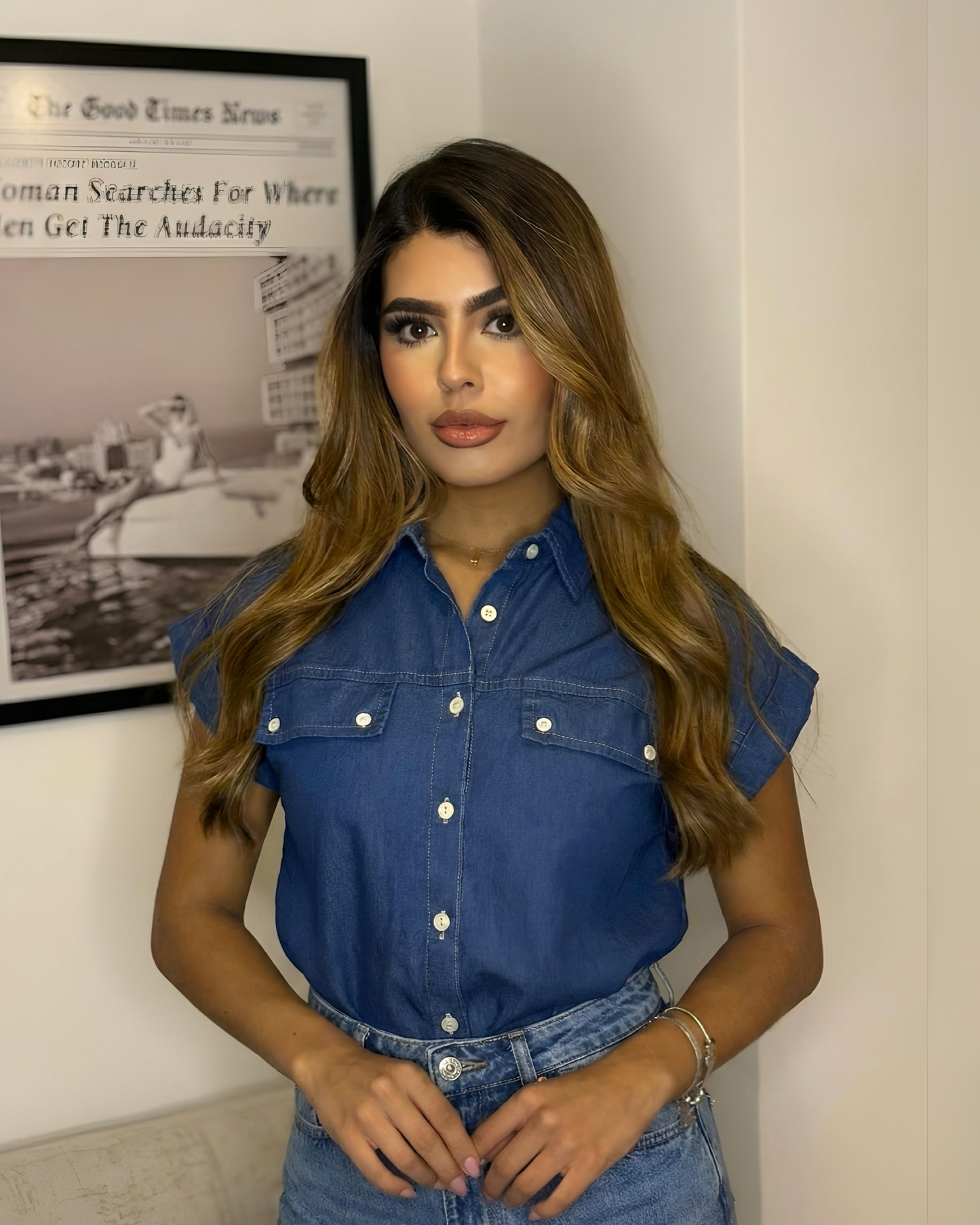 Camisa Chambray dama